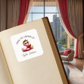 Niedliches Bookworm Book Stickers Personalisiertes