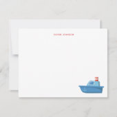 Niedliches Boot Kinder danke (Vorderseite)