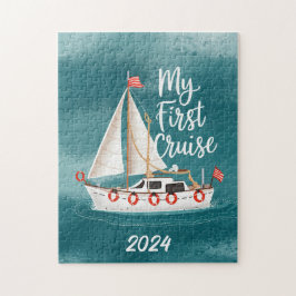Niedliches Boot - Meine erste Kreuzfahrt - Custom Puzzle