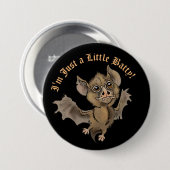 Niedliches Boot mit Fangs Ich bin nur ein bisschen Button (Vorne & Hinten)