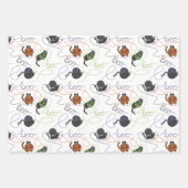 Niedliches bootigevoll gezinktes KätzchenHalloween Geschenkpapier Set (Vorderseite)