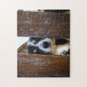 Niedliches Border Collie Dog Portrait Puzzle (Vertikal)