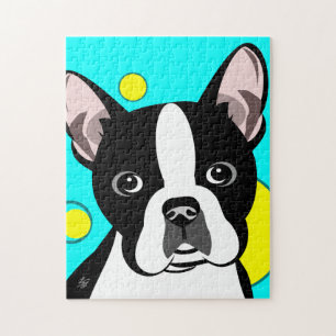 Niedliches Boston Terrier Dog Jigsaw Puzzle