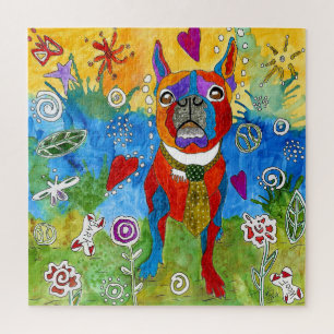Niedliches Boston Terrier Puzzle - 520 Stück