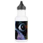 Niedliches Boston-Terrierwelpenhundeporträt Edelstahlflasche (Rechts)