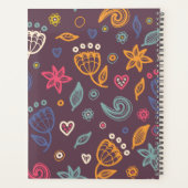 Niedliches botanisches Abstraktes Muster Personali Planer (Rückseite)