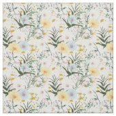 Niedliches botanisches Elfenbein und blau Stoff (Muster)