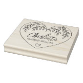 Niedliches botanisches Herz Handgefertigt mit Lieb Gummistempel (Stempel)