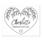 Niedliches botanisches Herz Handgefertigt mit Lieb Gummistempel (Prägung)