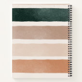 Niedliches botanisches Monogramm Adorable blue flo Notizblock (Rückseite)