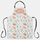 Niedliches botanisches pastellfarbenes Blumenmuste Schürze (Vorderseite)