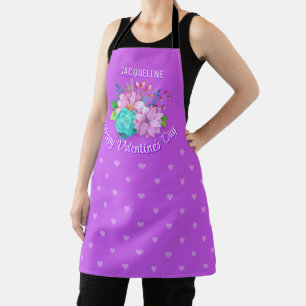 Niedliches Bouquet im Lila Bright Valentine Schürze