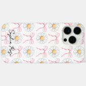 Niedliches Bow & Daisy Muster Personalisiert Case-Mate iPhone Hülle (Rückseite (Horizontal))