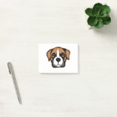 Niedliches Boxer-Hund-Welpen-Portrait Zeichnend Post-it Klebezettel (Büro)