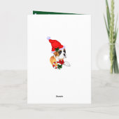 Niedliches Boxer-Hundeweihnachten Feiertagskarte (Rückseite)