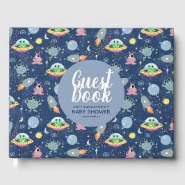 Niedliches Boys Space Pattern Baby Showbook Gästebuch