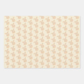 Niedliches Braun Bunny Rabbit - transparente Muste Geschenkpapier Set (Vorderseite)
