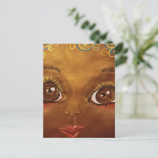 niedliches Braun Postkarte (Stehend Vorderseite)