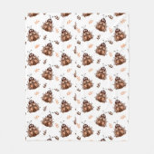 Niedliches Braun- und Beige-Ladybug und Muster für Fleecedecke (Vorderseite)