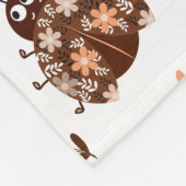 Niedliches Braun- und Beige-Ladybug und Muster für Fleecedecke (Ecke)