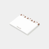 Niedliches Braun- und Beige-Ladybug und Muster für Post-it Klebezettel (angewinkelt)