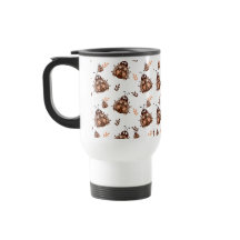 Niedliches Braun- und Beige-Ladybug und Muster für