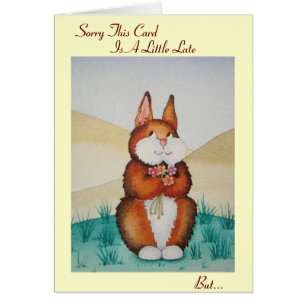 Niedliches Braun und Blume verspäteter Geburtstag