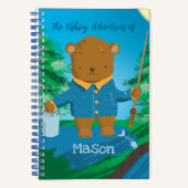 Niedliches Braunbär-Spiralfeuer Notizblock (Vorderseite)