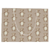 Niedliches Braunbär-Wald Tierfarbe Große Geschenktüte (Rückseite)