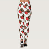 Niedliches braunes Bärenherz Liebe Ihr Valentinmus Leggings (Rückseite)