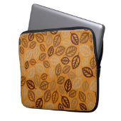 Niedliches braunes Blätter Laptopschutzhülle (Vorderseite Links)