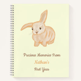 Niedliches braunes Kaninchen - durchsichtig auf ge Notizblock