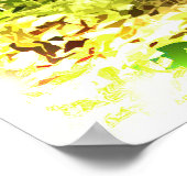 Niedliches braunes Kaninchen in grünem Grasplakat Poster (Ecke)