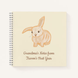 Niedliches braunes Kaninchen - transparent auf Bei Notizblock