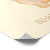 Niedliches braunes Kaninchen - transparent auf Bei Poster (Ecke)