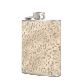 Niedliches braunes Muster der Leopardenhaut Flachmann (Links)