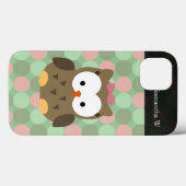 Niedliches braunes Owl mit rosa Bow Case-Mate iPhone Hülle (Rückseite (Horizontal))