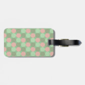 Niedliches braunes Owl mit rosa Bow Gepäckanhänger (Rückseite horizontal)