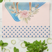 Niedliches Braunes Wasserfarben Hirsch rustikal Geschirrtuch (Gefaltet)