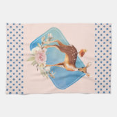 Niedliches Braunes Wasserfarben Hirsch rustikal Geschirrtuch (Horizontal)