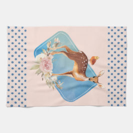 Niedliches Braunes Wasserfarben Hirsch rustikal Geschirrtuch