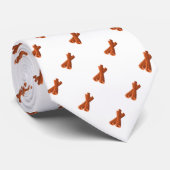 Niedliches braunes Zimt-Stich Nahtloses Muster Krawatte (Gerollt)