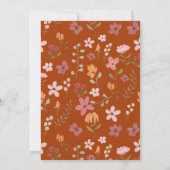 Niedliches Brautparty auf der Wiese Einladung (Rückseite)