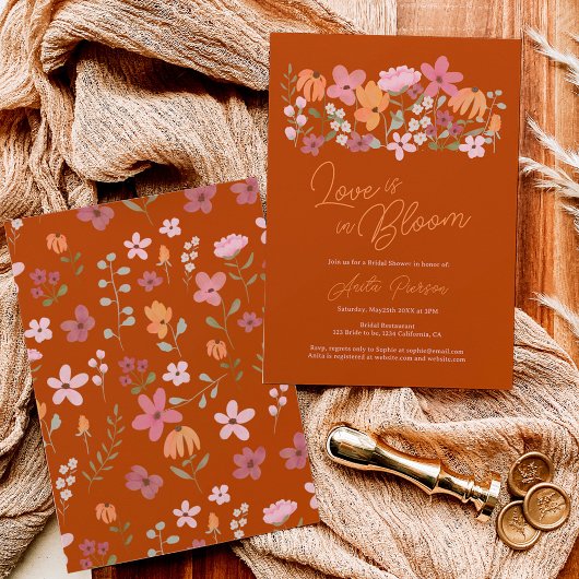 Niedliches Brautparty auf der Wiese Einladung