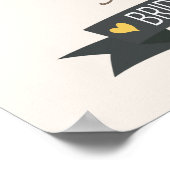 Niedliches Brautparty aus Gelb und Schwarzer Biene Poster (Ecke)