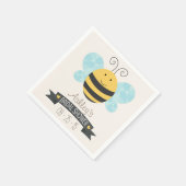 Niedliches Brautparty aus Gelb und Schwarzer Biene Serviette (Ecke)