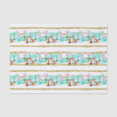 Niedliches Brautparty Hochzeitskuchen gefliest Seidenpapier (Vorderseite)