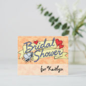 Niedliches Brautparty Melon Einladung (Stehend Vorderseite)