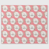 Niedliches Brautparty mit Blumenrahmen Personalisi Geschenkpapier (Flach)