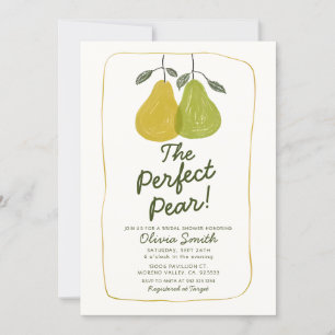 Niedliches Brautparty mit perfektem Pear Einladung